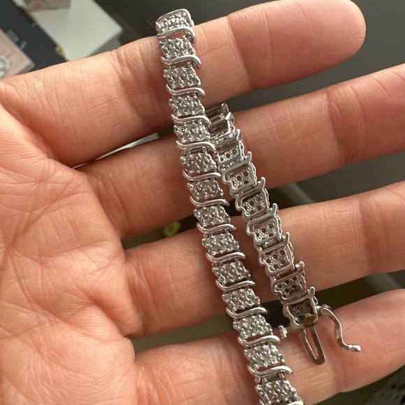 Jewelry - 10K White Gold Diamond Bracelet | 2 CTW | 7” | 11.7g | Zales